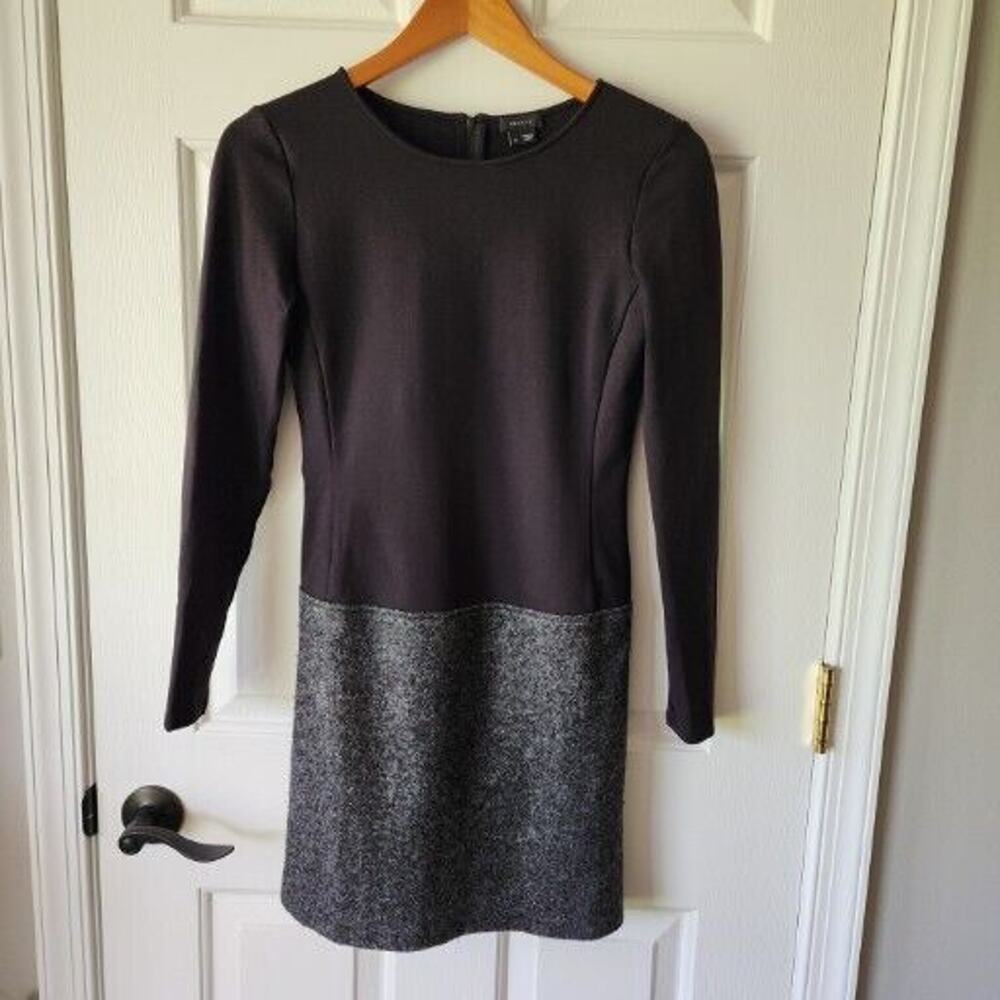 Theory Nalani Two Tone Long Sleeve Dress Size 4